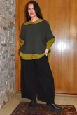 Paloma Tela Peter Pan Blouse Mucky Olive
